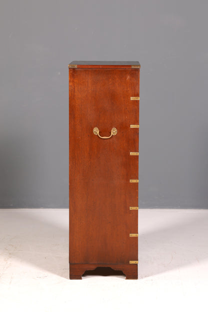 Wunderschöne Maritime Kommode Englisch Vertiko Military Chest Schrank Schubladenkommode Antik Vintage
