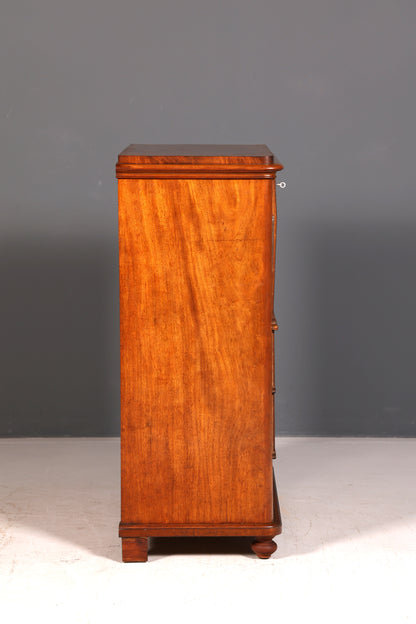Wunderschöner Louis Philippe Sekretär Vertiko Highboard Gründerzeit Kommode Schrank um 1880 Antik Vintage