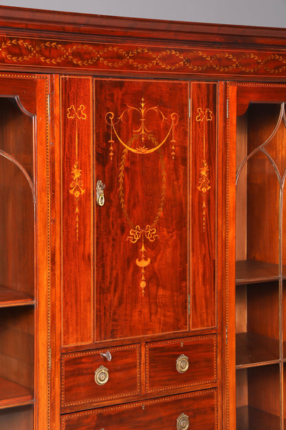 Wunderschöne Englische XXL Vitrine Bibliothek Bücherschrank UK Buffet Schrank Antik
