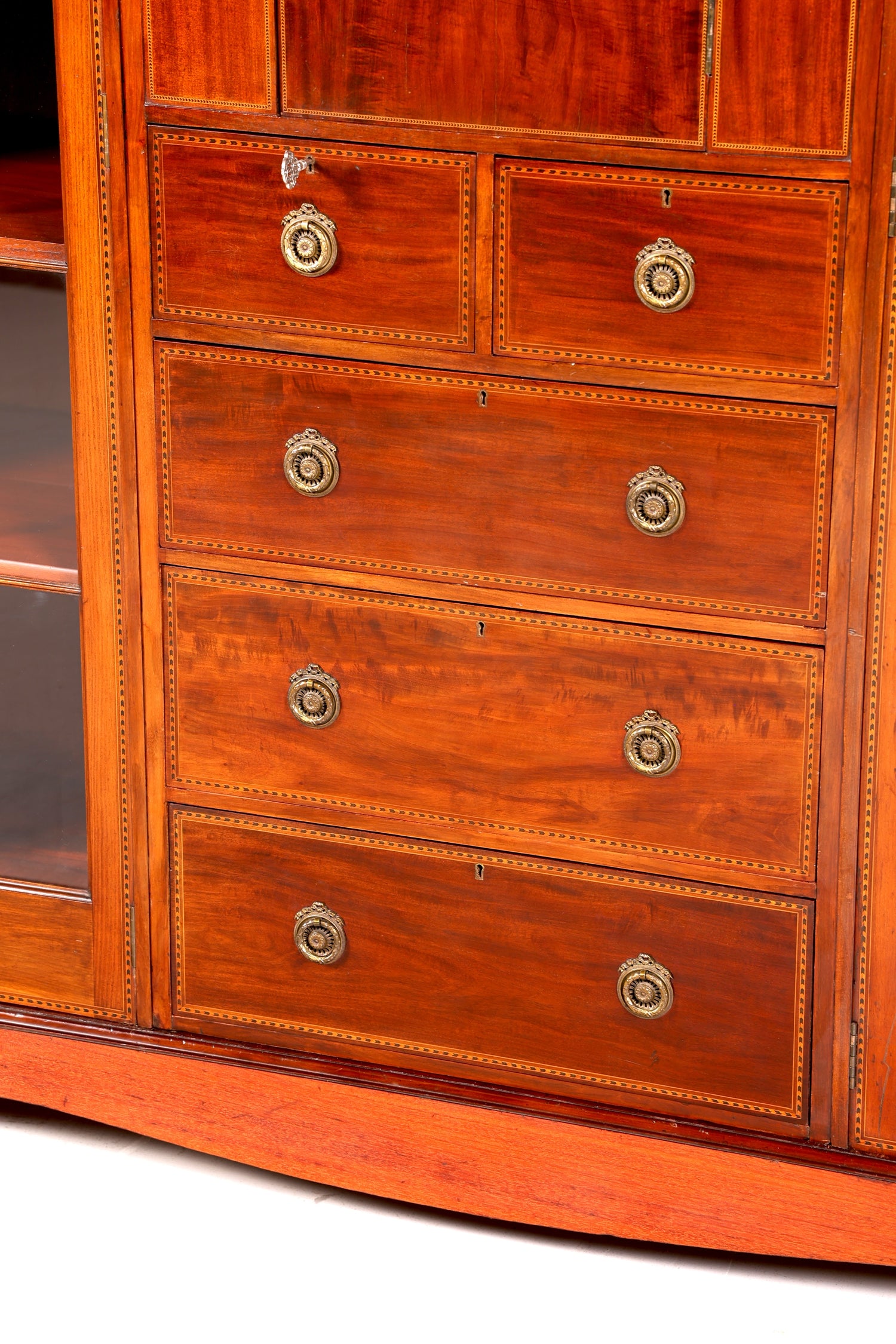 Wunderschöne Englische XXL Vitrine Bibliothek Bücherschrank UK Buffet Schrank Antik