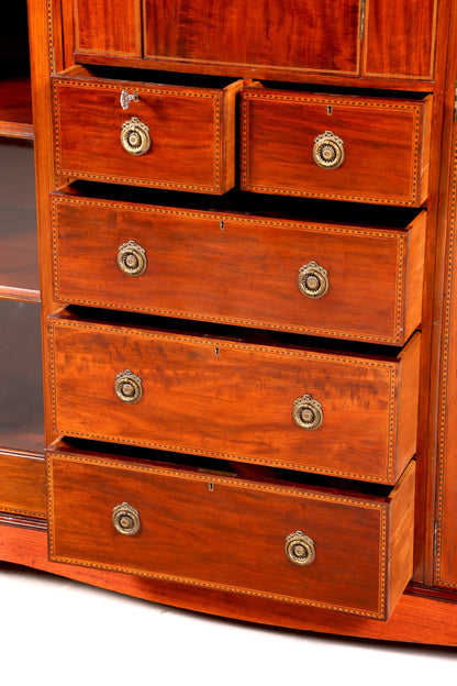 Wunderschöne Englische XXL Vitrine Bibliothek Bücherschrank UK Buffet Schrank Antik