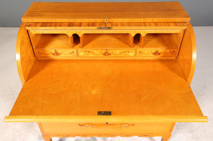 Stilvoller Rollladensekretär um 1930 Büro Kommode Kirschholz Sekretär Schreibtisch Kommode