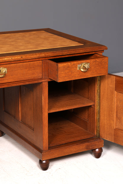 Traumhafter Jugendstil Schreibtisch Eiche Gründerzeit Bürotisch Echt Holz Desk Office Table Antik Vintage