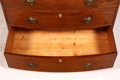 Wunderschöne Englische Kommode Mahagoni Antik Schubladenkommode Bow Front Schrank Sideboard Vintage