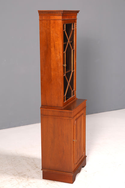 Wunderschöne seltene Englische Vitrine Antik Glasvitrine Schrank Bücherschrank Echt Holz Vintage