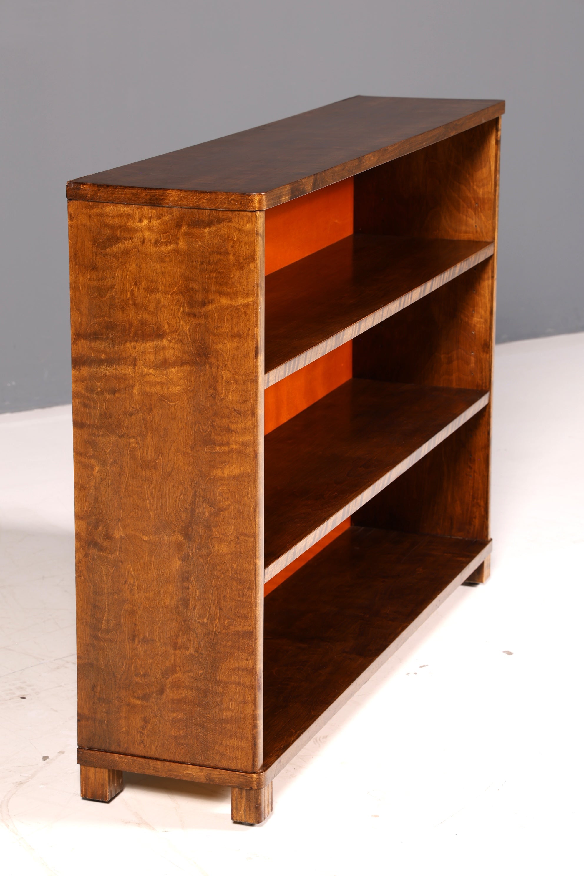 Wunderschönes Art Deco Stil Regal um 1940 Bücherregal Echt Holz Buchablage Vintage