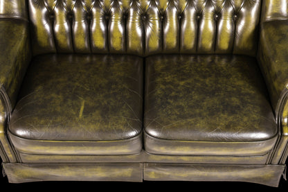 Wunderschönes Original Chesterfield 2er Sofa Englisch Leder 2- Sitzer Couch