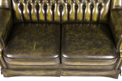 Wunderschönes Original Chesterfield 2er Sofa Englisch Leder 2- Sitzer Couch