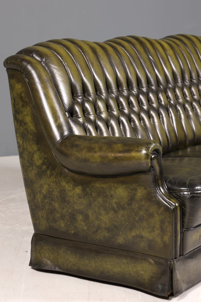Wunderschönes Original Chesterfield Sofa 3- Sitzer echt Leder Couch Englisch