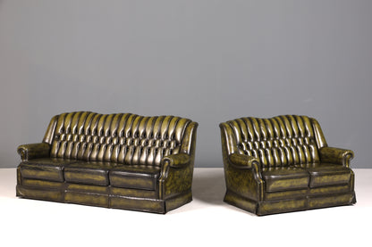 Wunderschönes Original Chesterfield Sofa 3- Sitzer echt Leder Couch Englisch