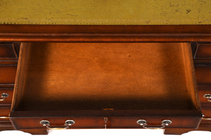 Wunderschöner Englischer Schreibtisch Mahagoni echt Lederauflage Bürotisch Antik Office Desk Vintage