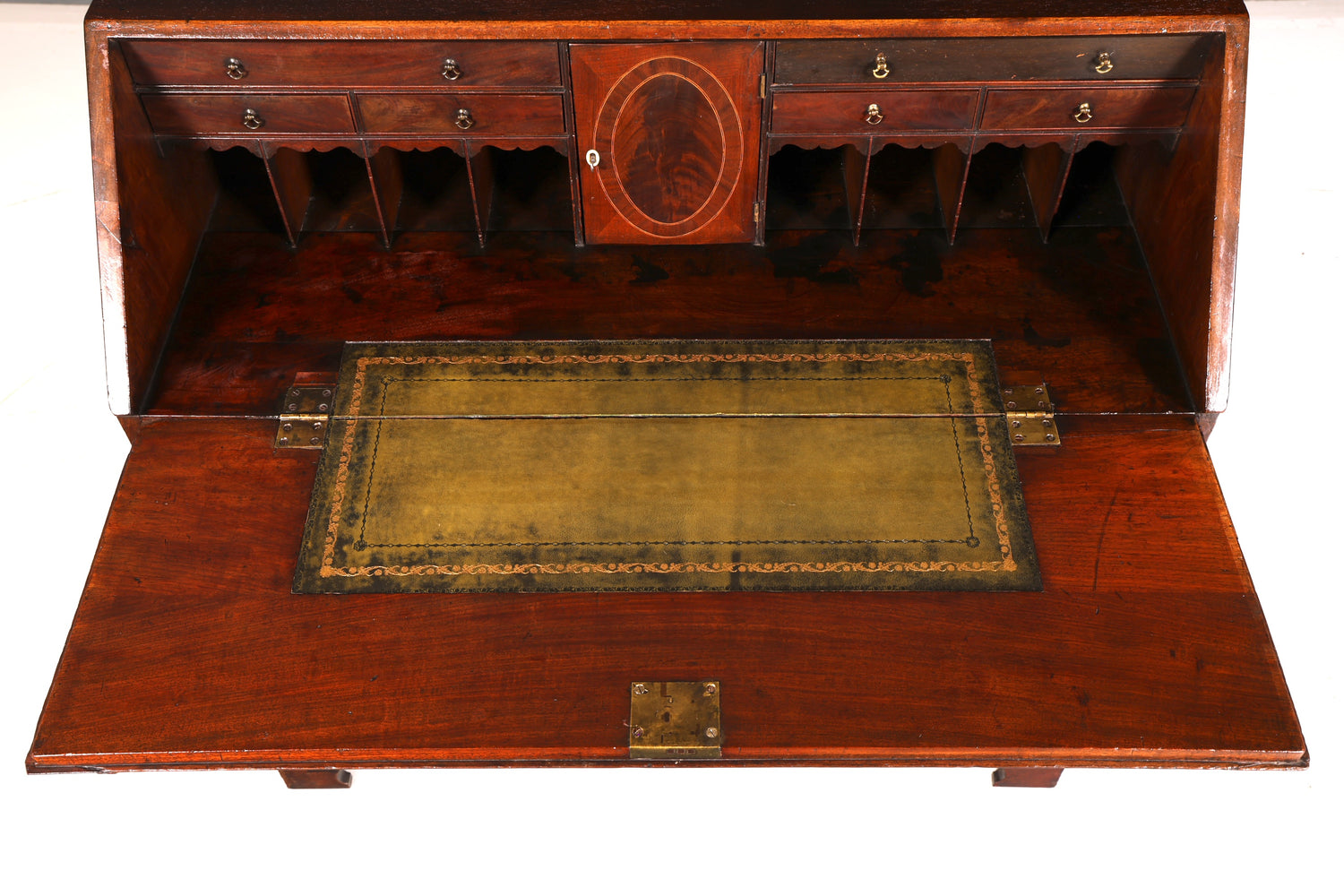 Wunderschöner Englischer Sekretär Schreibkommode Echt Holz echt Lederauflage Schreibtisch Kommode Antik Vintage