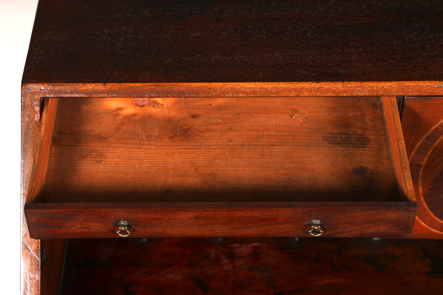 Wunderschöner Englischer Sekretär Schreibkommode Echt Holz echt Lederauflage Schreibtisch Kommode Antik Vintage