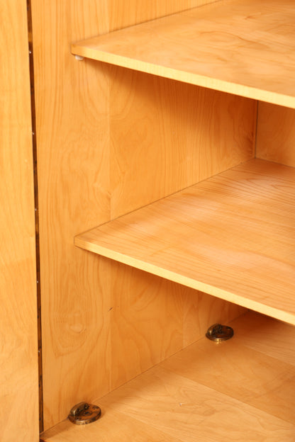 Armoire de style mid-century, meuble vintage, design danois rétro, armoire à linge en teck, meuble d&