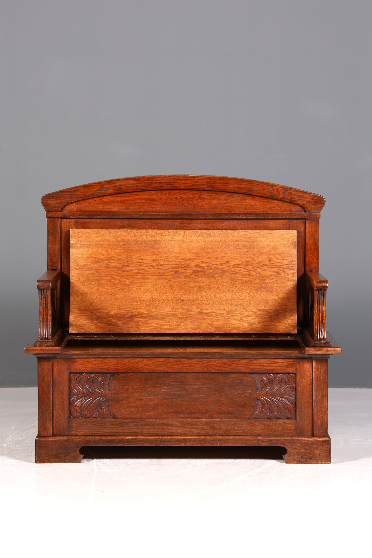 Magnifique banc Art nouveau, banc ancien, coffre, canapé en chêne, banc en bois, coffre en bois