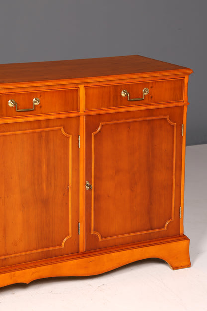 Wunderschönes Englisches Sideboard Eibe Antik Buffetschrank Kommode Schrank Anrichte Vintage