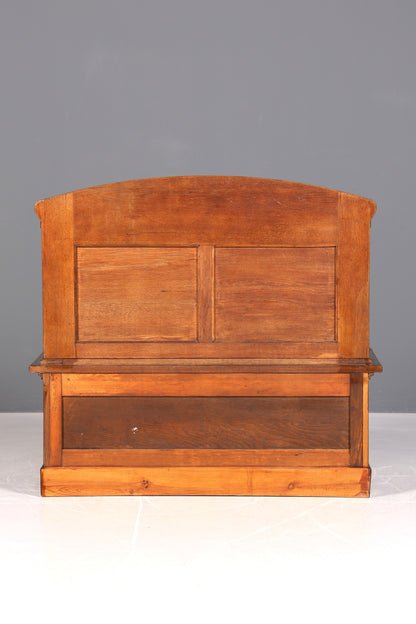 Magnifique banc Art nouveau, banc ancien, coffre, canapé en chêne, banc en bois, coffre en bois