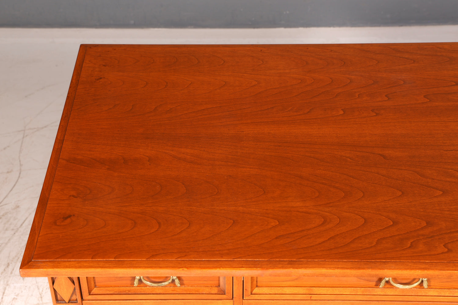 Traumhafter Original Selva Schreibtisch Villa Borghese Antik Stil Kirschbaum Bürotisch Office Desk Vintage