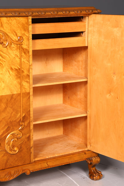 Traumhafter Chippendale Schrank Highboard Barock Stil Antik Sideboard 50s Kommode TV-Schrank 60s Massiv
