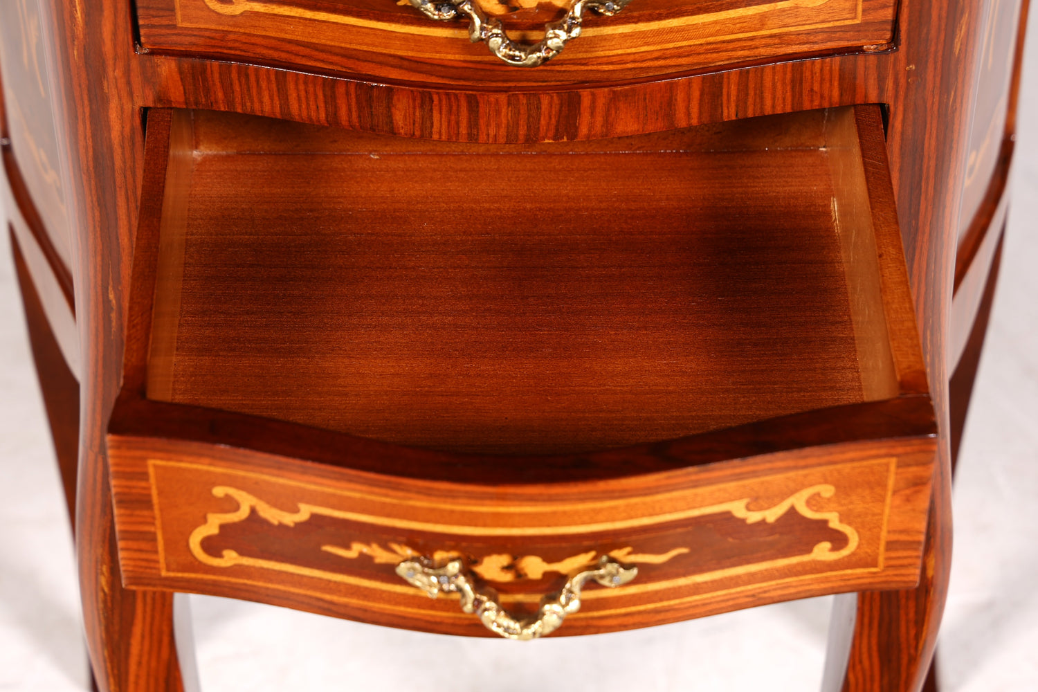 Edle Barock Stil Kommode Antik Stil Beistelltisch Messing Schränkchen