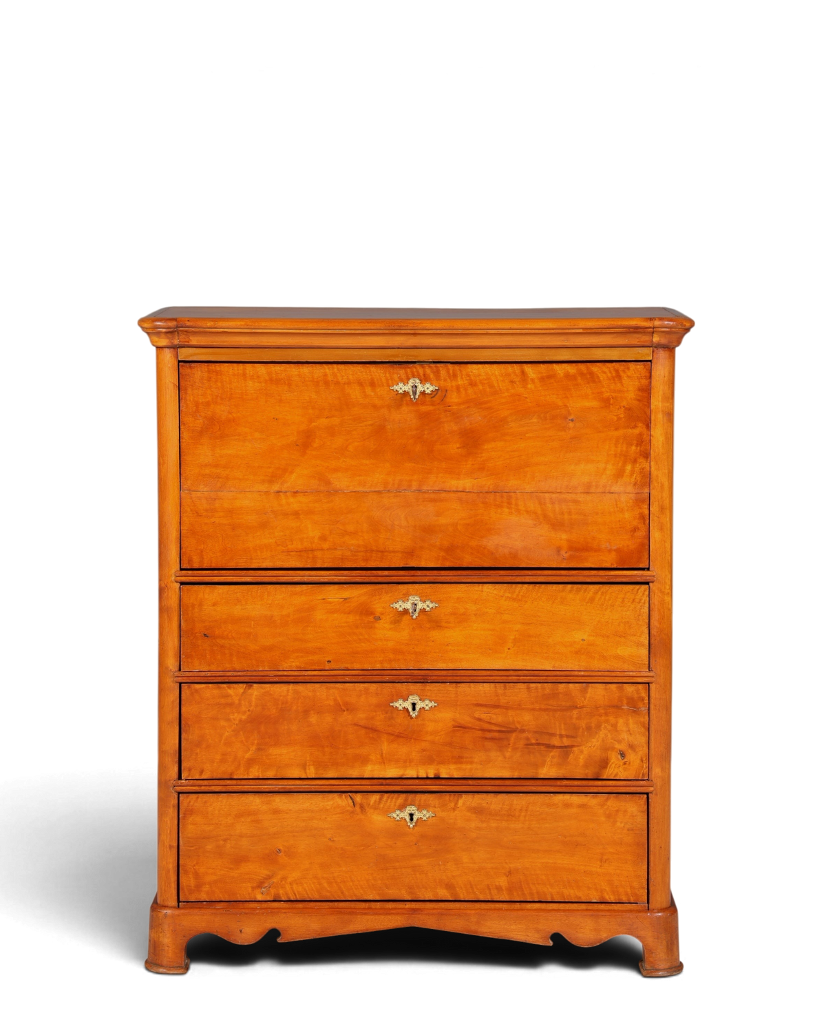Stilvoller Biedermeier Sekretär Vertiko Louis Philippe  Kommode Schubladenkommode