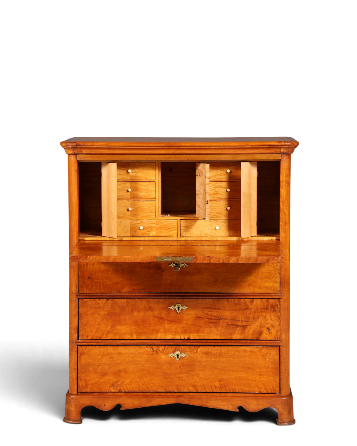 Stilvoller Biedermeier Sekretär Vertiko Louis Philippe  Kommode Schubladenkommode