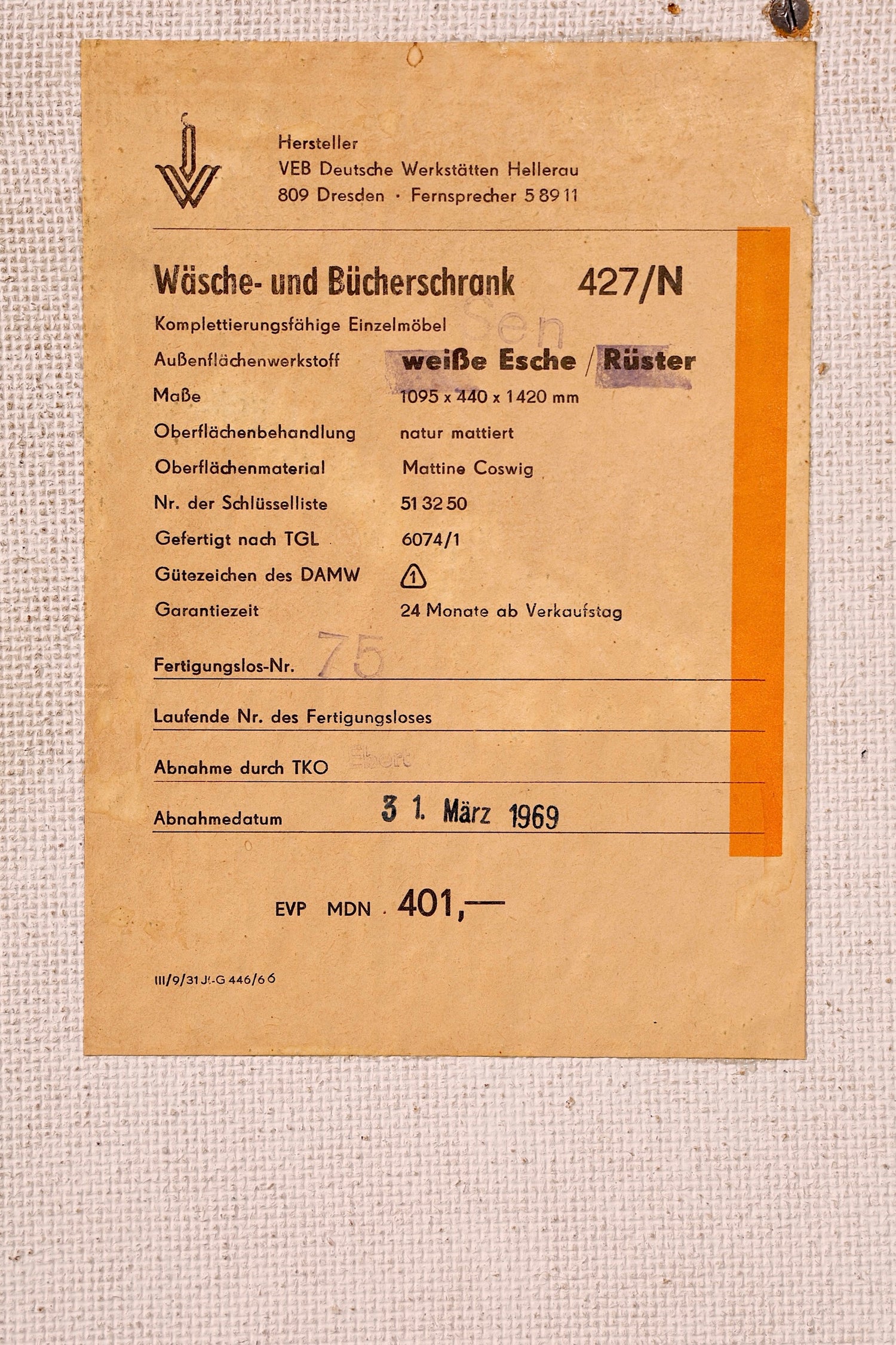 Wunderschöner Hellerau Schrank Modell 427 Mid Century Sekretär Vintage Schreibschrank Design Retro Highboard Esche
