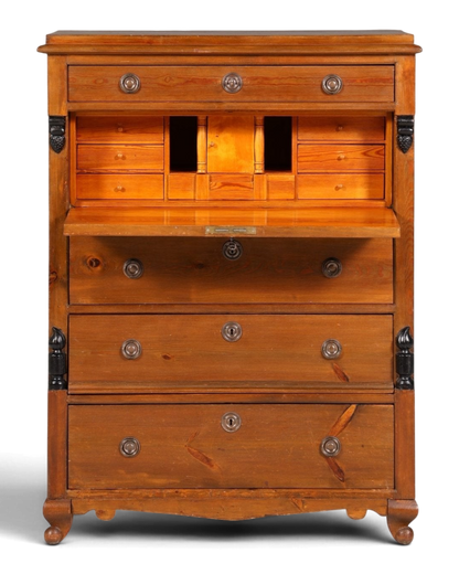 Wunderschöner Antik Sekretär um 1900 Vertiko Weichholz Kommode Landhaus Schreibkommode