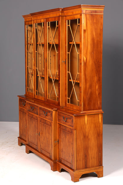 Wunderschöne Englische Vitrine Bücherschrank Buffet Antik Glasvitrine Bibliothek Vitrinenschrank Vintage