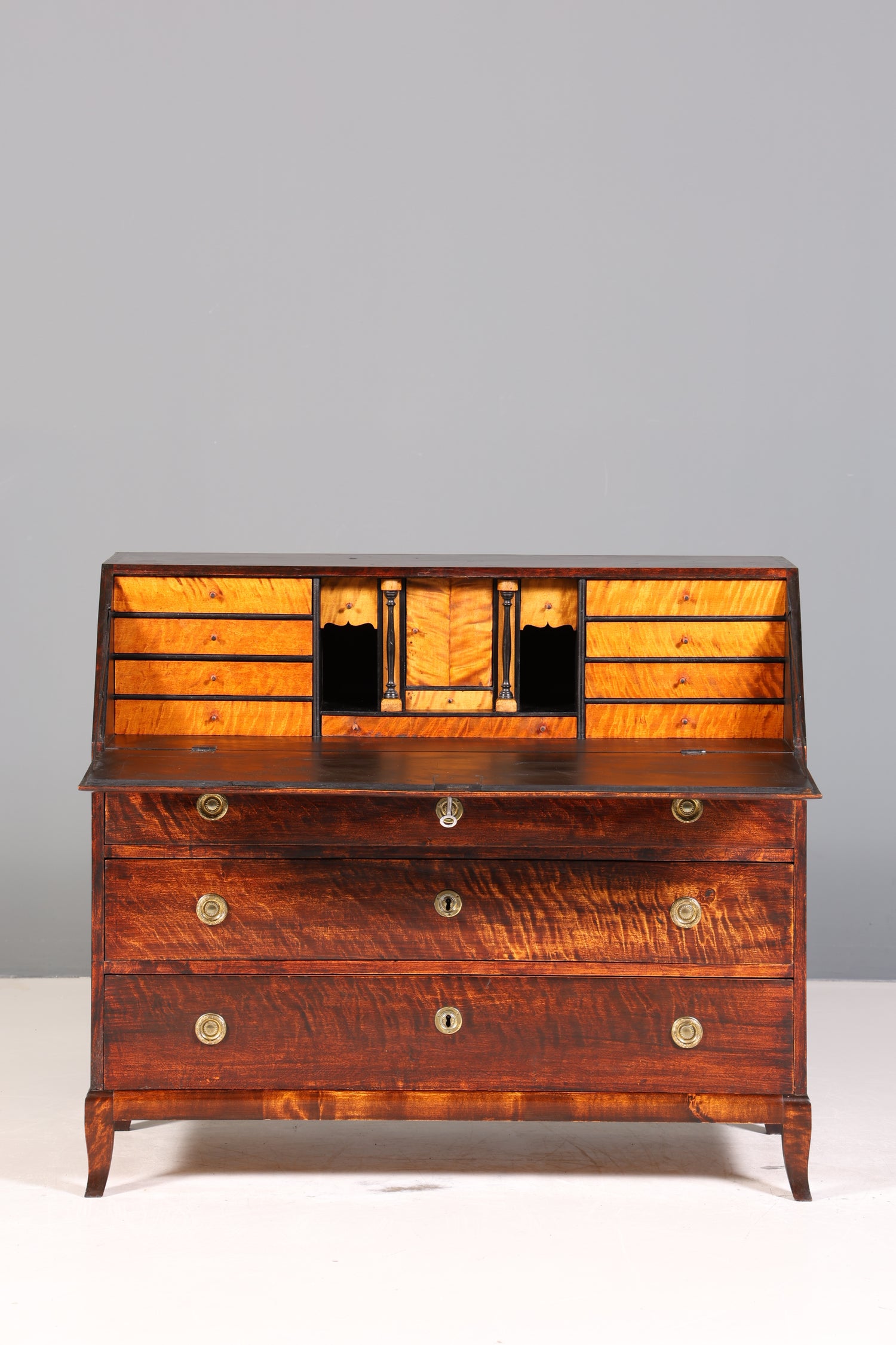 Wunderschöner Original Biedermeier Sekretär um 1860 Englisch Kommode Antik Bürokommode