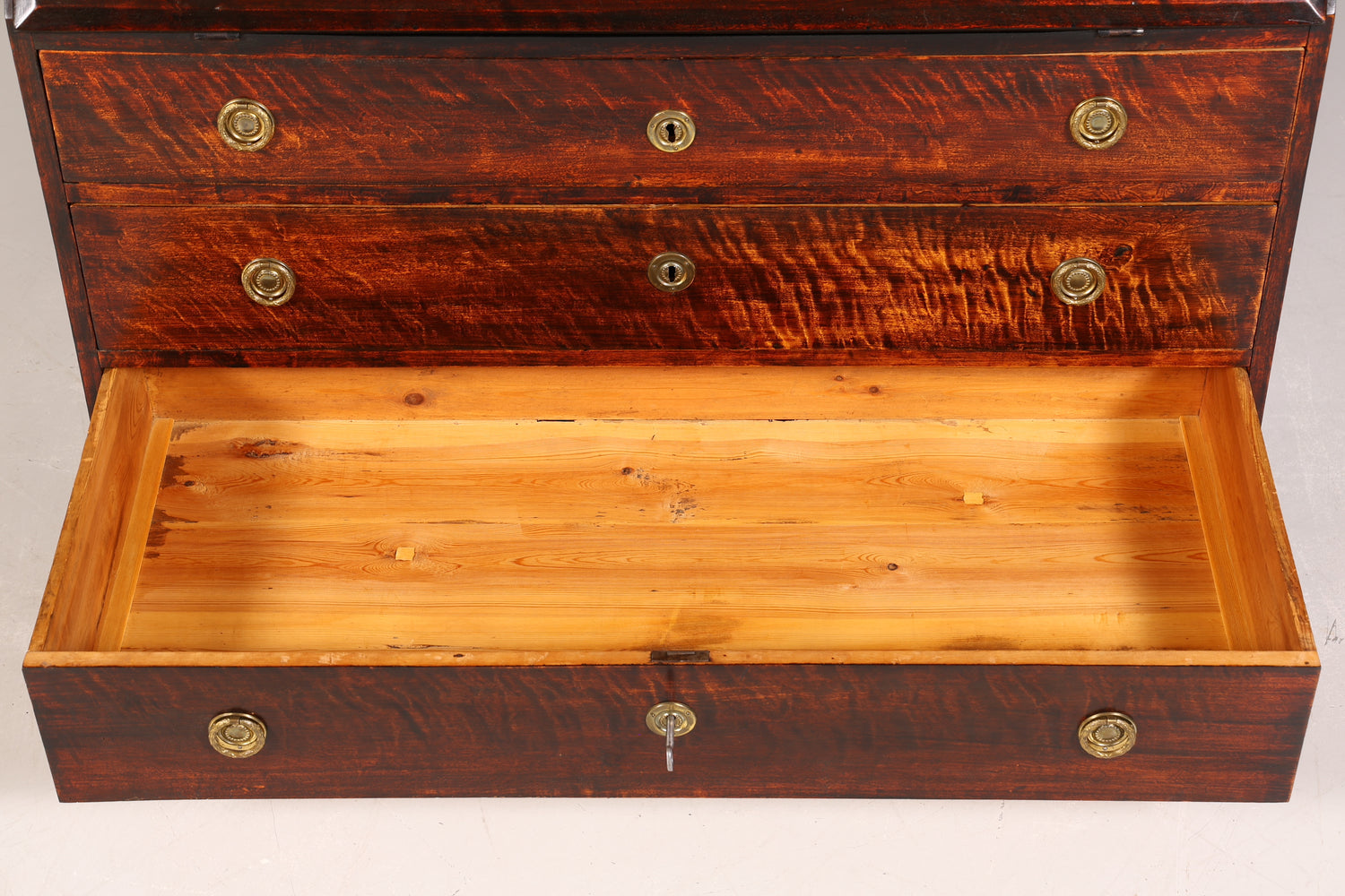 Wunderschöner Original Biedermeier Sekretär um 1860 Englisch Kommode Antik Bürokommode