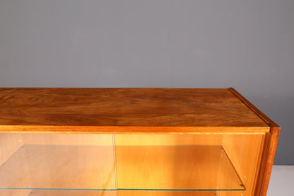 Wunderschöner Mid Century Schrank Vintage Highboard Vitrine Bücherschrank Wohnzimmerschrank Barschrank echt Holz 60er