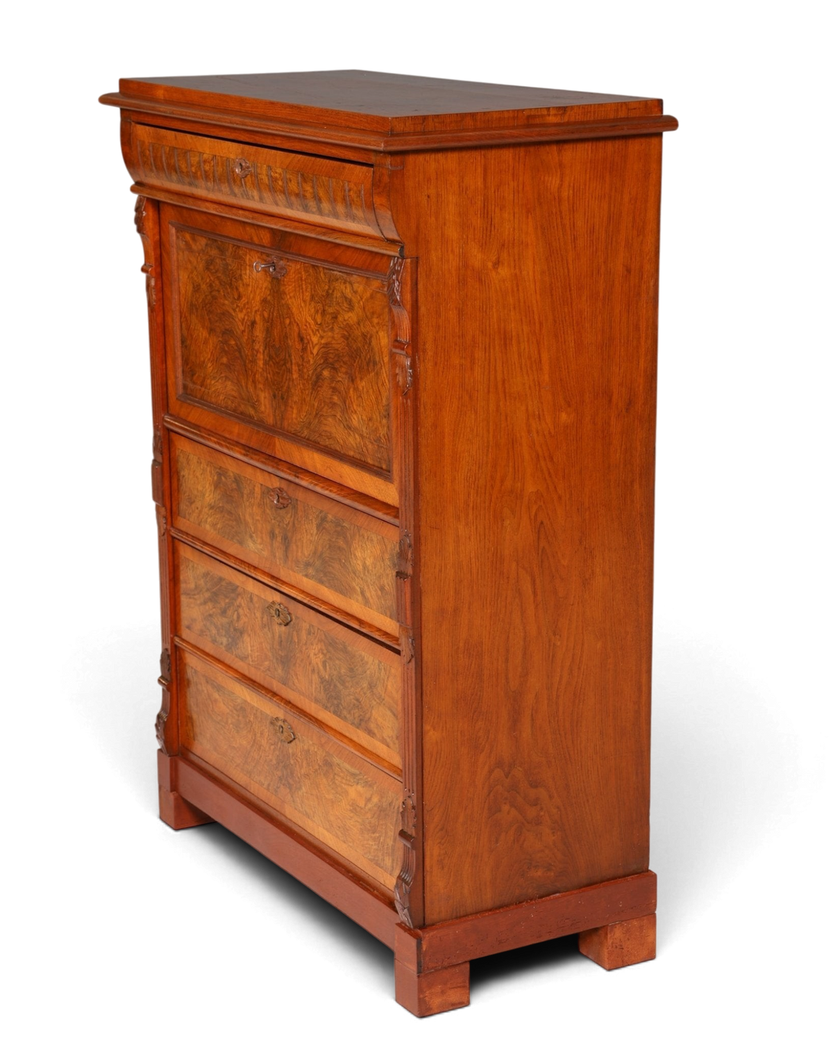 Stilvoller Gründerzeit Sekretär Vertiko Highboard Jugendstil Kommode Schrank um 1880
