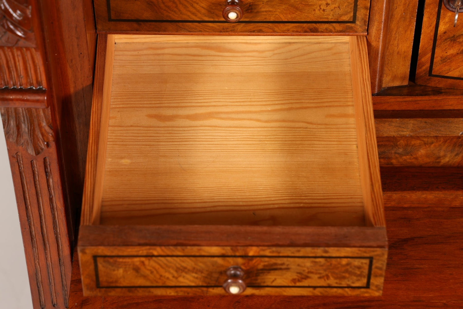 Stilvoller Gründerzeit Sekretär Vertiko Highboard Jugendstil Kommode Schrank um 1880