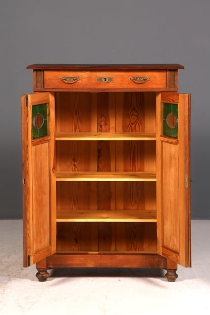 Magnifique meuble de rangement Art nouveau de l’époque Gründerzeit, armoire antique, meuble haut, commode, buffet vintage