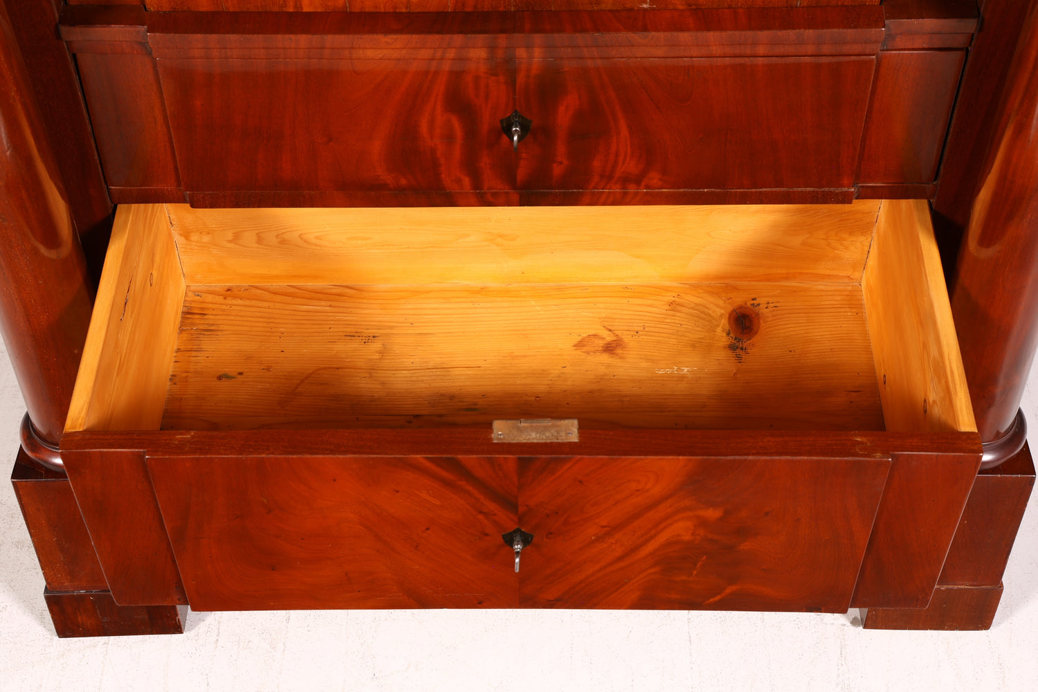 Wunderschöner Original Biedermeier Sekretär um 1860 Kommode Antik Bürokommode Englisch Säulen