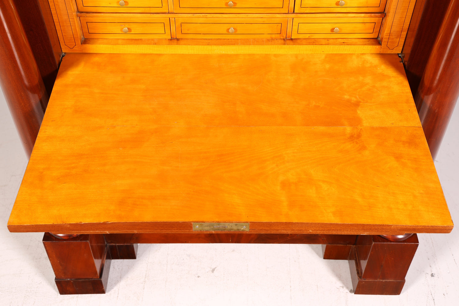 Wunderschöner Original Biedermeier Sekretär um 1860 Kommode Antik Bürokommode Englisch Säulen