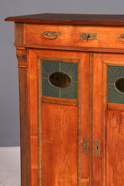 Magnifique meuble de rangement Art nouveau de l’époque Gründerzeit, armoire antique, meuble haut, commode, buffet vintage