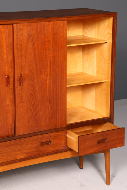 Wunderschönes Mid Century Highboard Vintage Schrank Retro Sideboard Danish Design Teak Holz Kommode