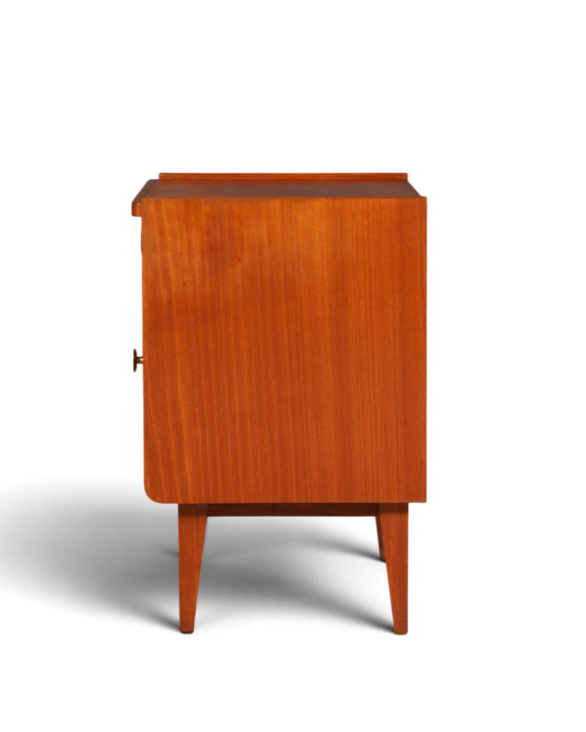 Magnifique table de chevet du milieu du siècle, commode au design danois vintage, table d’appoint, chevet rétro en bois véritable, 2 sur 2