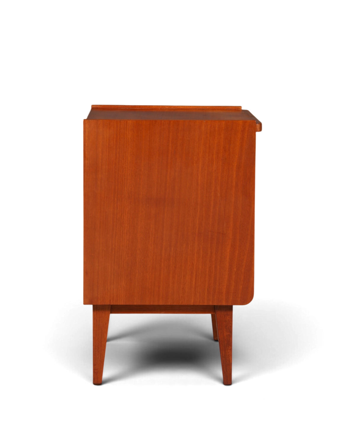 Magnifique table de chevet du milieu du siècle, commode au design danois vintage, table d’appoint, chevet rétro en bois véritable, 2 sur 2