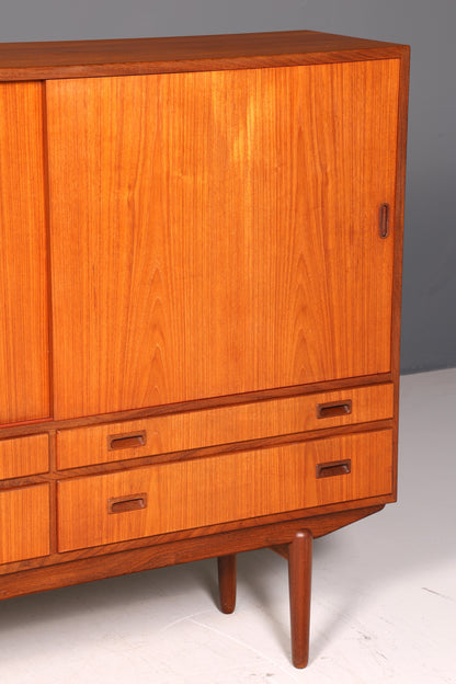 Edles Mid Century Sideboard Vintage Schrank Retro Highboard Danish Design Teak Holz Kommode Designer