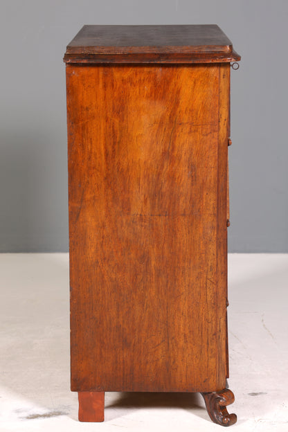 Wunderschöne Louis Philippe Kommode Nussbaum Vertiko Schubladenkommode um 1880