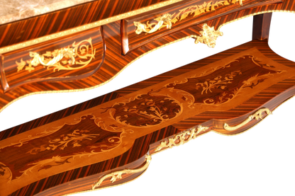 Traumhafte Barock Stil Konsolen Tisch Marmor Antik Stil Intarsien Konsole