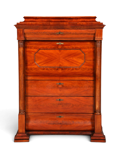 Hauptstadt Möblerei Biedermeier Sekretär aus massivem Echtholz im Louis-Philippe-Stil mit Schubladen und Schreibfläche