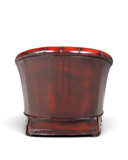 Stilvoller Original Chesterfield Sessel Englischer Armlehnsessel Oxblood Englisch Herrensessel 1 von 2