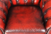 Stilvoller Original Chesterfield Sessel Englischer Armlehnsessel Oxblood Englisch Herrensessel 1 von 2