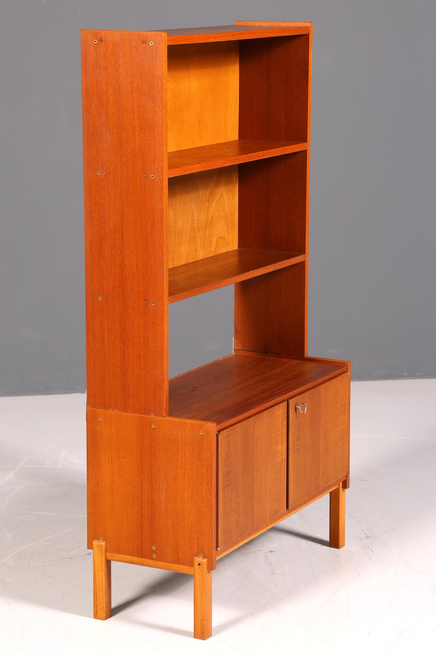 Simple Mid Century Shelf Danish Design Bookcase Retro Cabinet Chest of Drawers 60s