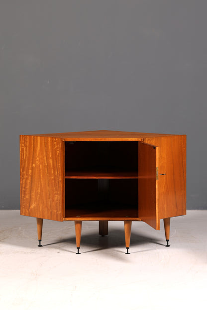 Wunderschöne Mid Century Eckkommode Vintage Schrank Eckschrank 60er Jahre Kommode echt Holz
