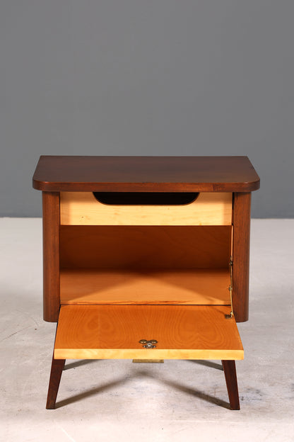Wunderschöne Mid Century Kommode Vintage Klappschränkchen Retro Nachttisch 1 von 2